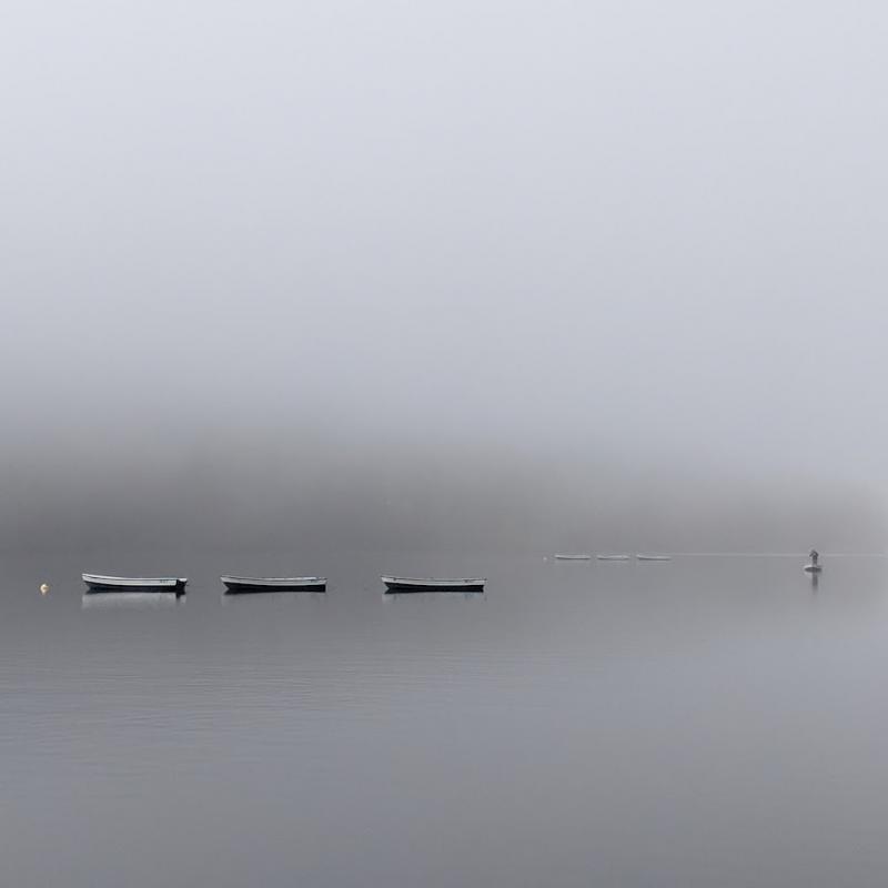 a misty start at a fly fishing lesson at ladybower